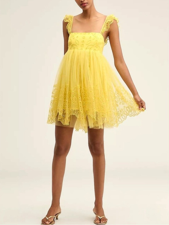 Anthropologie Dresses & Skirts - Anthropologie Let Me Be Eyelet Tulle Mini Dress